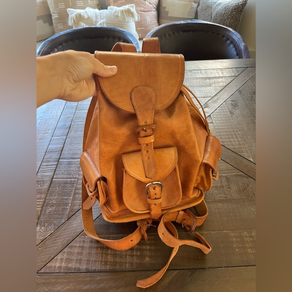 Mexican Leather Backpack - Picture 2 of 6